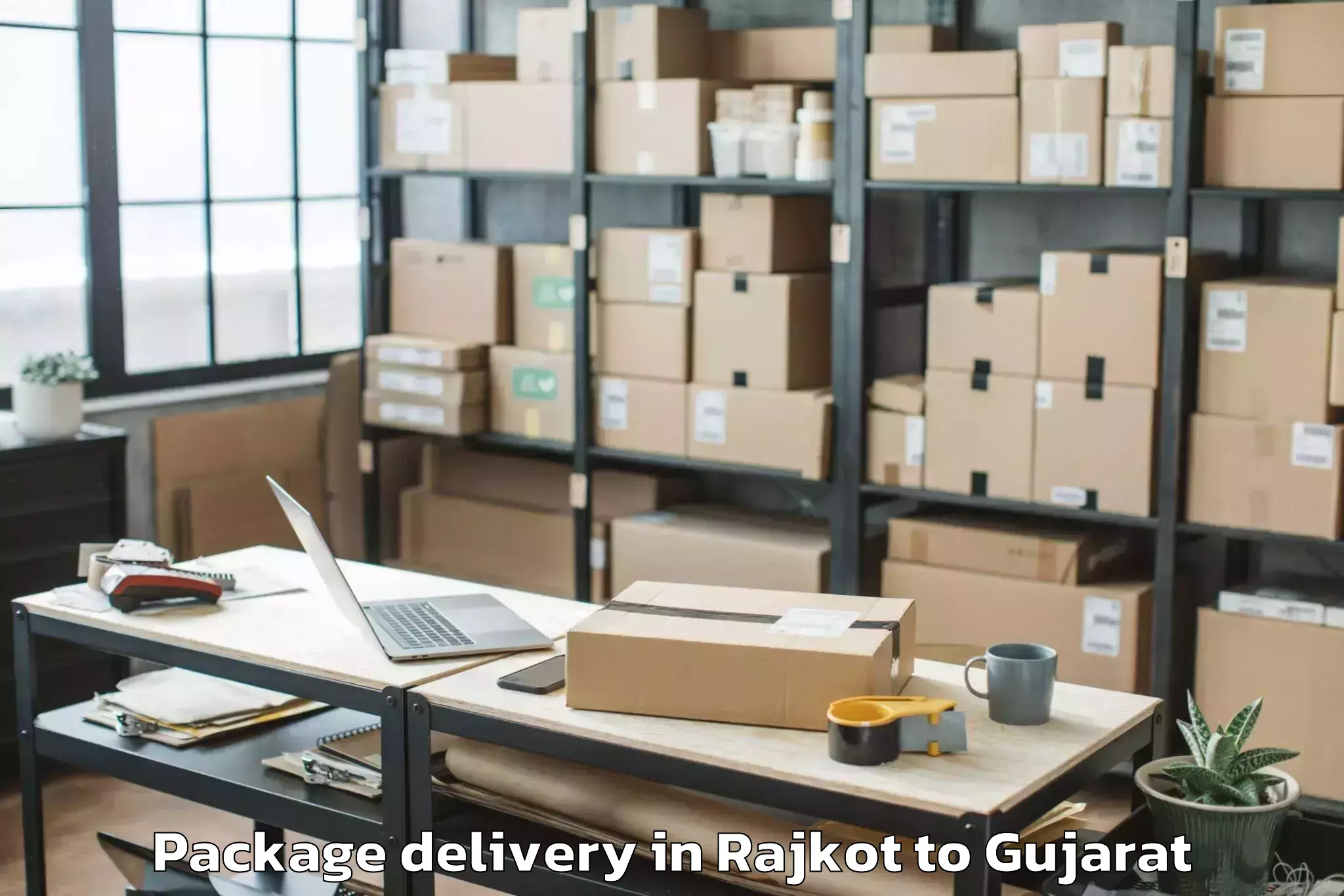 Professional Rajkot to Ganpat University Mehsana Package Delivery